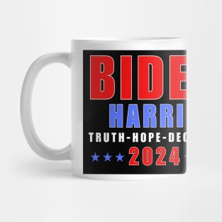 Biden Harris 2024 Truth Hope Decency Mug